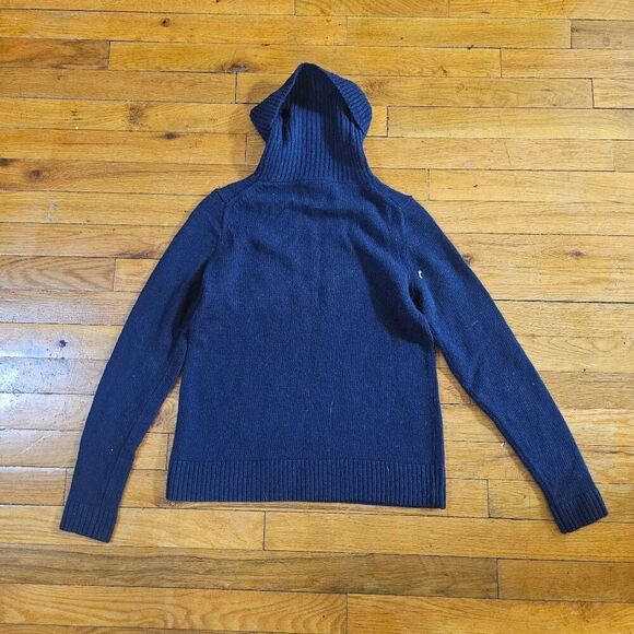 J Crew Merino Wool Blend Turtleneck Knit Sweater Navy Blue XS - Picture 5 of 6